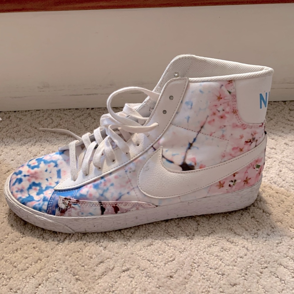 Cherry Blossom Nike Blazer High Top